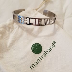 Mantraband Stainless Steel Bracelet (Believe)